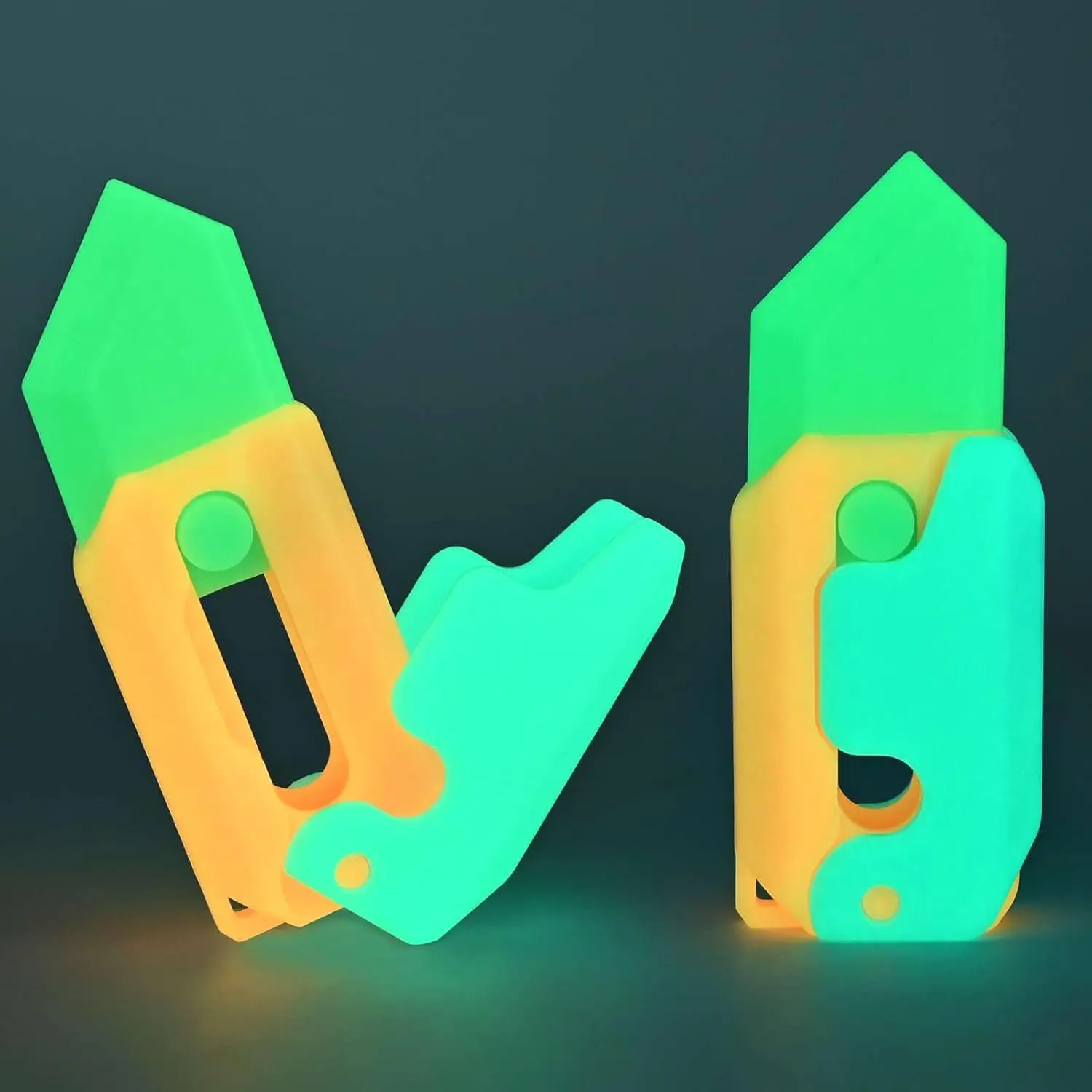 Fidget Toy 3D Printed Carrot Knife, Sensory Gifts for Adults Kids, Anxiety Stress Relief for ADHD Autism (2pcs,)
