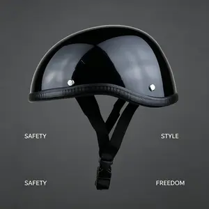 Ultra-Light American Motorcycle Half Helmet, Vintage Breathable Electric Bike Riding Safety Helmet, Anti-Fall Protective Gear