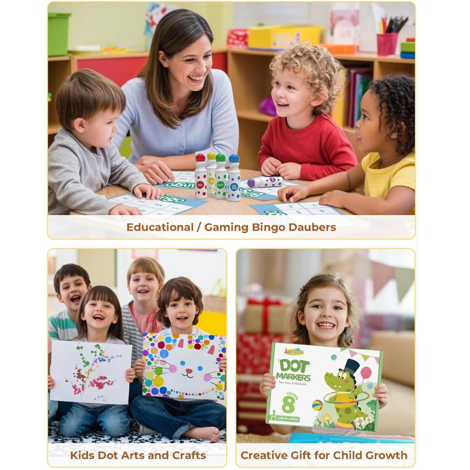 16 Color Dot Markers for Toddlers, Includes 120 PDF & 24 Printed Activity Papers, 2 Stencils, Washable Non-Toxic Bingo Daubers for Toddler Arts and Crafts, Preschool Art Supplies Gift Colorful Precision Pens Colorful Gel Pens, markers for coloring 16 Color Dot Markers for Toddlers, Includes 120 PDF & 24 Printed Activity Papers, 2 Stencils, Washable Non-Toxic Bingo Daubers for Toddler Arts and Crafts, Preschool Art Supplies Gift Colorful Precision Pens Colorful Gel Pens, markers for coloring