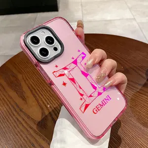 Phone Case for IPhone 17 16 E Pro Max 15 Plus 14 13 12 11 Air Zodiac Sign Gemini Pattern Non-Yellowing Shockproof Soft Silicone Transparent Cover