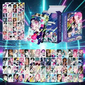 124pcs Alien Stage Holographic Laser Cards Stickers Set Collectible LOMO Cards for Fans Gifts including Luka Hyuna Ivan
