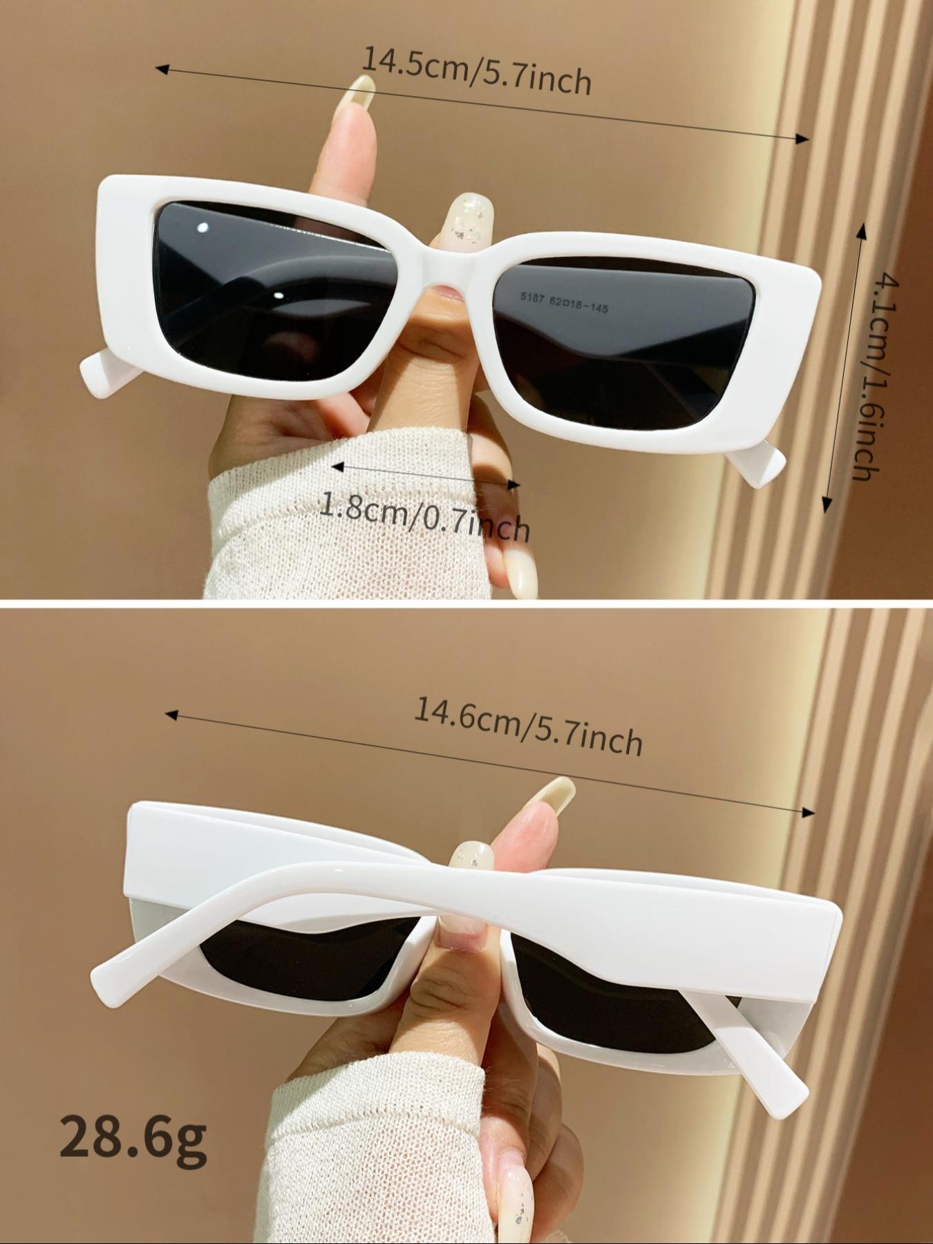 Summer Outfits 2024 Square Frame Sunglasses, New Fashion Travel Accessories for Women & Men, Lightweight and Durable for Outdoor Sun Protection Glasses for Daily Use, Trendy Beach Eyewear