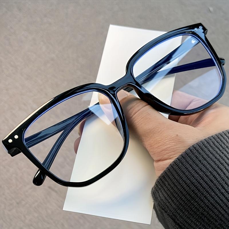 Blue Light Blocking Fashion Glasses for Adults - Oval Plastic Elegant Non-Prescription Protective Eyewear, Statement Frame Glasses to Decrease Eye Fatigue, Ideal for Computer/Gaming Use (1pc Fashion Accessory)