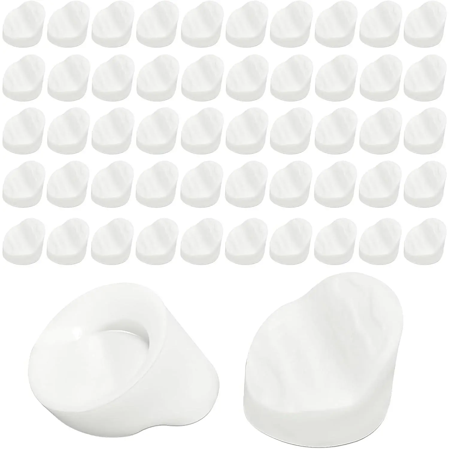 50 count Entry Door Plugs for Screw Holes, 5/16" White Plastic Hole Plugs with Textured Surface,  Door Frame Plugs Compatible with Reflection Glass Inserts, Screw Covers