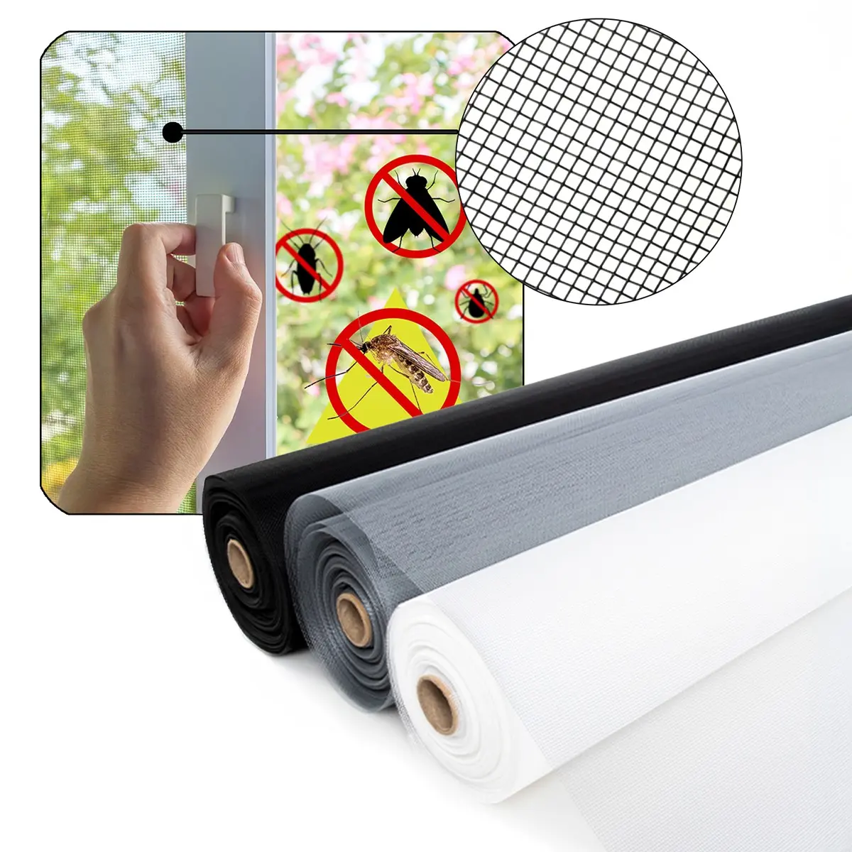 Household DIY Freely‑Cutable Mosquito Screen Mesh, Breathable Insect‑Proof Net for Doors, Windows and Balcony Multi‑Occasions