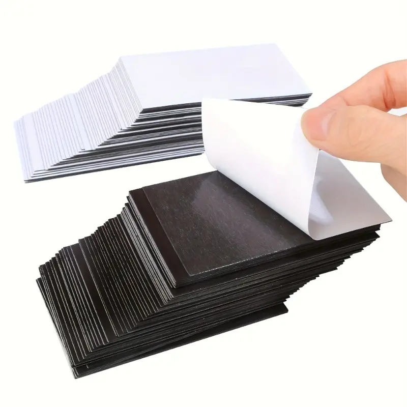 50 Piece Set of Flexible Magnetic Stickers Self-adhesive Magnets Suitable for Refrigerators, Walls, and Glass Surfaces, with No Residue, Can Stick Messages, Photos, and Crafts, Suitable for Office Decoration
