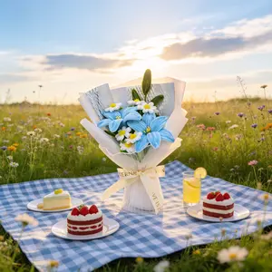 A delicate, handcrafted bouquet of chenille stems—perfect for adding a festive touch to occasions such as graduation season, Teachers' Day, and Mother's Day, or as a thoughtful small gift for friends and family.