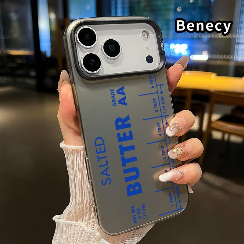 Phone Case for iPhone 17 Pro Max 16 Plus 15 14 13 12 11 Air E Salted Butter Measure Pattern Anti-Scratch Shockproof Pocket-Friendly durable Cover