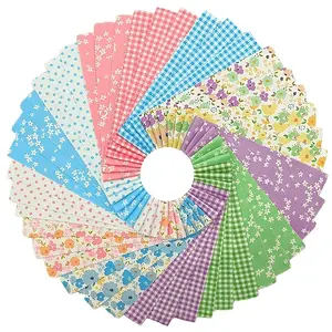 New 42pcs Rustic Fresh Fabric Strips 6.4cm*50cm, 14 Patterns DIY Craft Supplies, Ideal for Handmade Projects and Creative Ideas