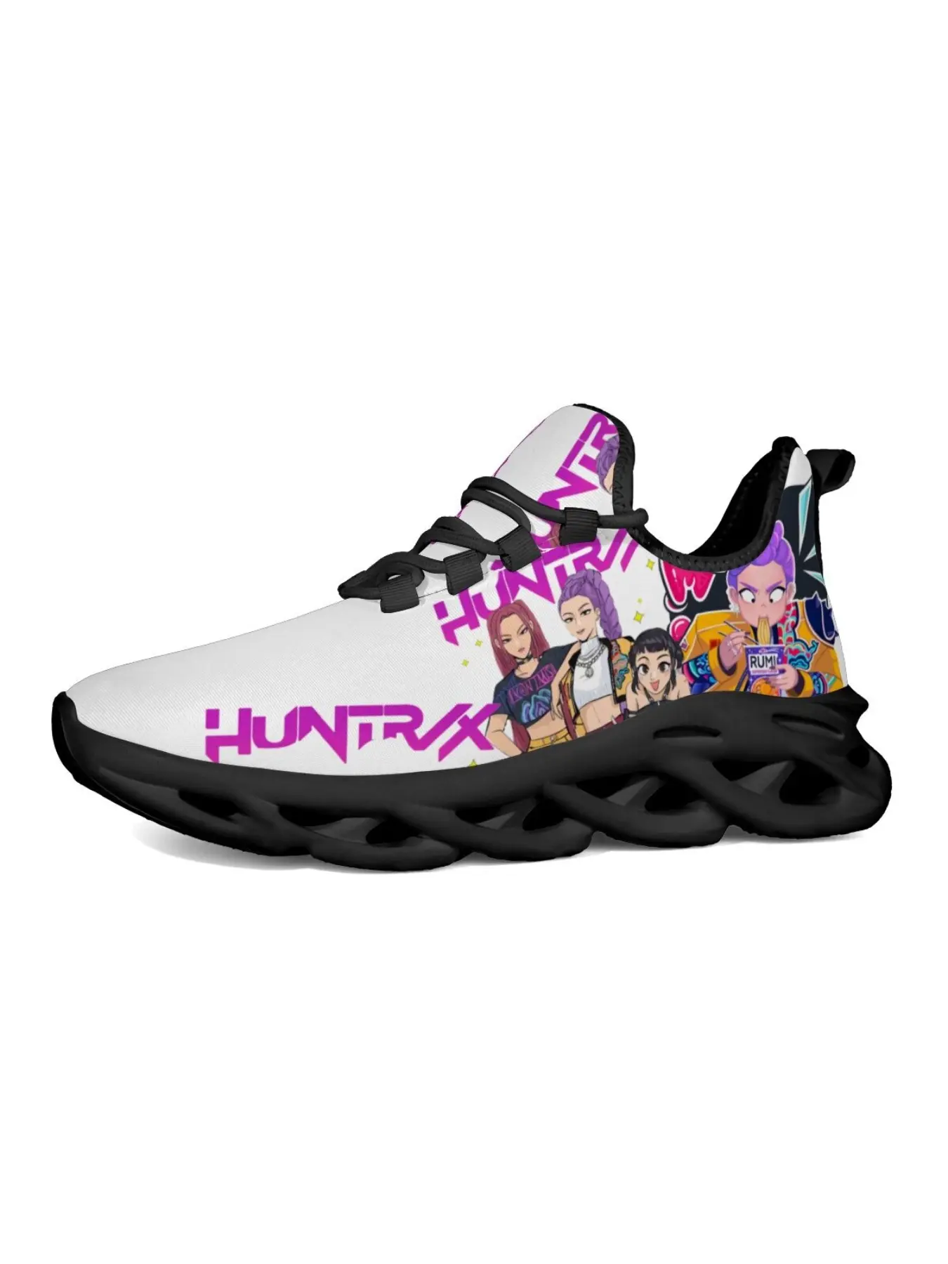 Women's Comfortable Casual Sports Shoes, Fashion Hiking Outdoor Running Sneakers, Cartoon Pattern, Round Toe, Low Top, Eva Sole, All Seasons