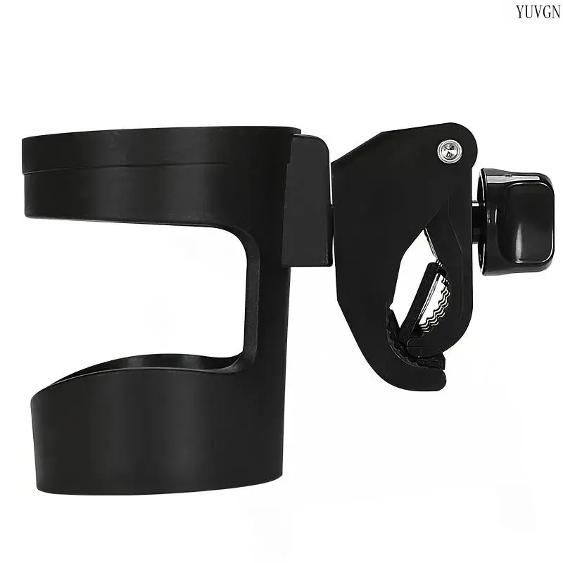 Universal Stroller Cup Holder, 360-Degree Rotatable Polyethylene Mount with Large Capacity and Anti-Slip Grip for Outdoor Travel and Daily Use, Stroller Mount