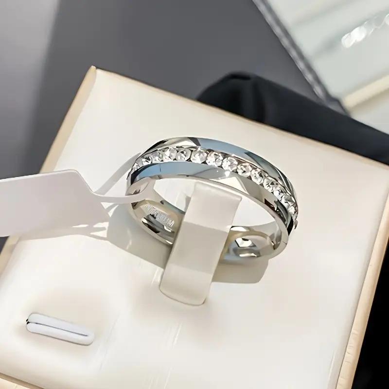 1 Piece minimalist rings Never Fade Stainless Steel Ring Men Women Couple Ring Single Row Full Diamond Cuban Ring Engagement Wedding Band friendship rings 1 Piece minimalist rings Never Fade Stainless Steel Ring Men Women Couple Ring Single Row Full Diamond Cuban Ring Engagement Wedding Band friendship rings