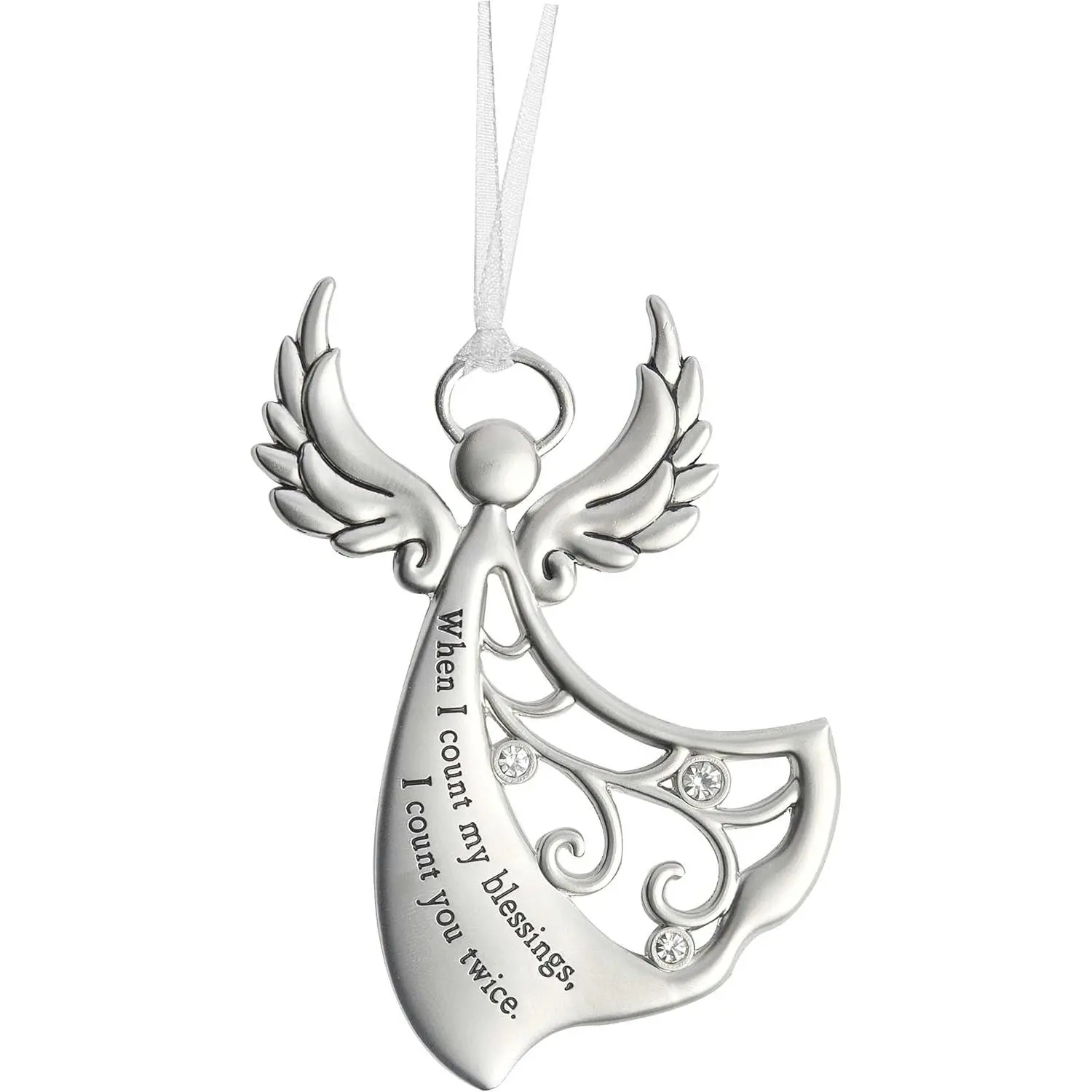 Angels By Your Side Ornament - When I count my blessings, I count you twice