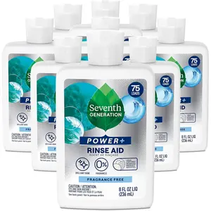 + Dishwasher Rinse Aid, Fragrance Free, 8 fl oz, (Pack of 9)