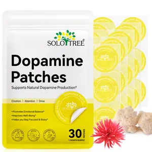 Solotree Dopamine Support Patches 30p, Composite Plant Extracts (millet & Rhodiola), Serotonin Boost, Daily Nutrition Patch