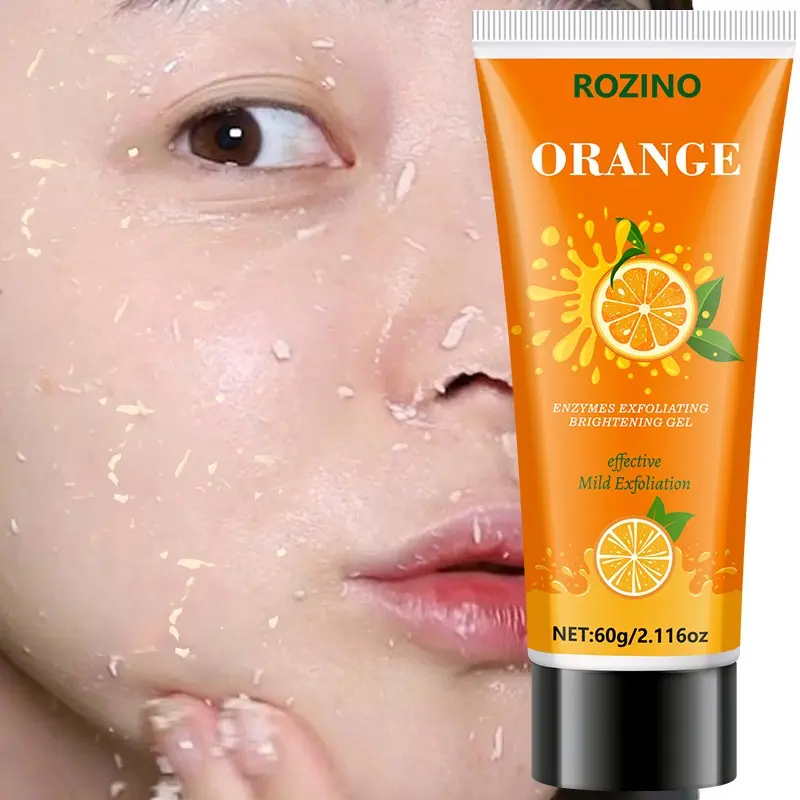 60g Orange Enzymatic Exfoliating Gel, Gentle Skin Brightening, Removes Dead Skin Cells, Suitable for All Skin Types, Including Sensitive Skin