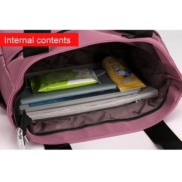 Large capacity waterproof multi pocket nylon shoulder bag for daily use, multifunctional handbag, essential for commuting, recommended latest styles