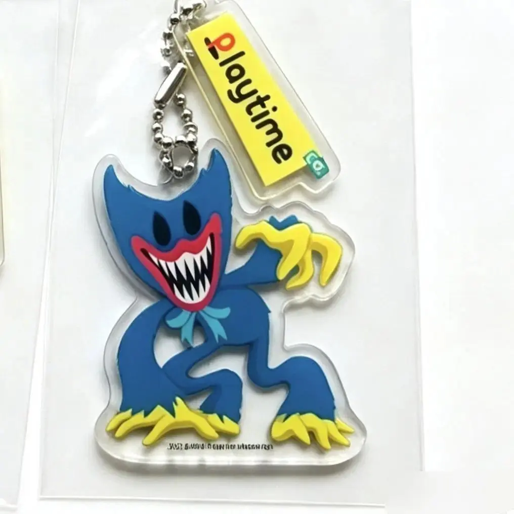 FANMADE Poppy Acrylic Keychain Playtime Cute Cartoon Huggy Wuggy Acrylic Pendant Homemade Doujin Collectible Ornament Wholesale