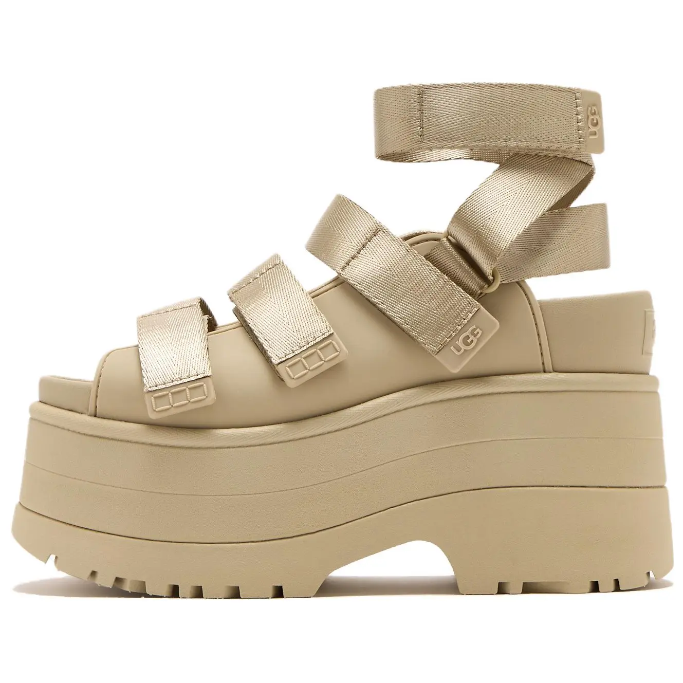 UGG GoldenRise Platform Sandals Mustard Seed (Women's) 1167431-MDSD