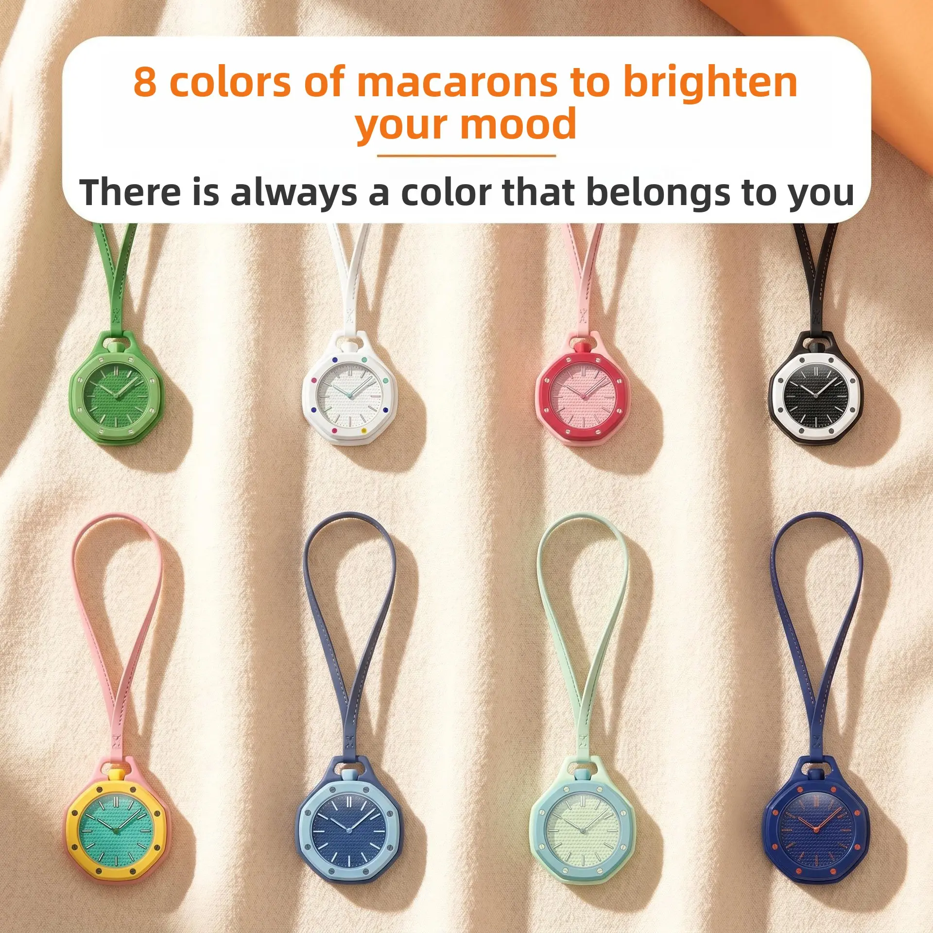 2026 Summer New Royal Style Octagonal Pocket Watch Macaron New Product Internet Celebrity Explosive Light Luxury Quartz Pocket Watch