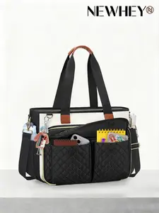 Teacher Tote Bag for Women, 15.6 Inch Laptop Tote Bag, Large Cup Holder, Nurse Bag, Computer Handbag, Stylish & Functional
