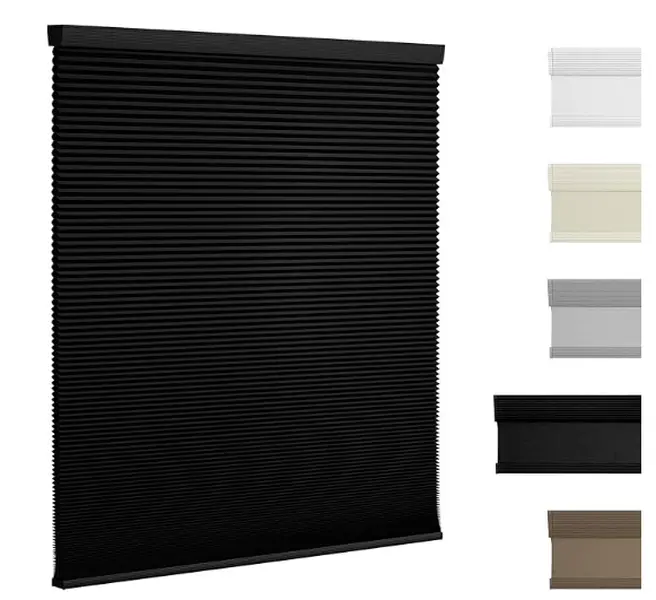 Blackout Cellular Shades Cordless Pull Down Cellular Blinds Thermal Insulated cordless Honeycomb Blinds for Windows/Blackout Black/Blackout White/Blackout Light Gray