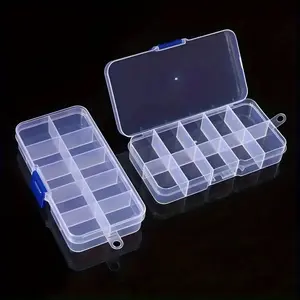 10-grid Bead Storage Box, 1 Count Clear Bead Organizer, Jewelry Organizer, Small Items Organizer for Jewelry, Bead, Craft, Jewelry Making Supplies