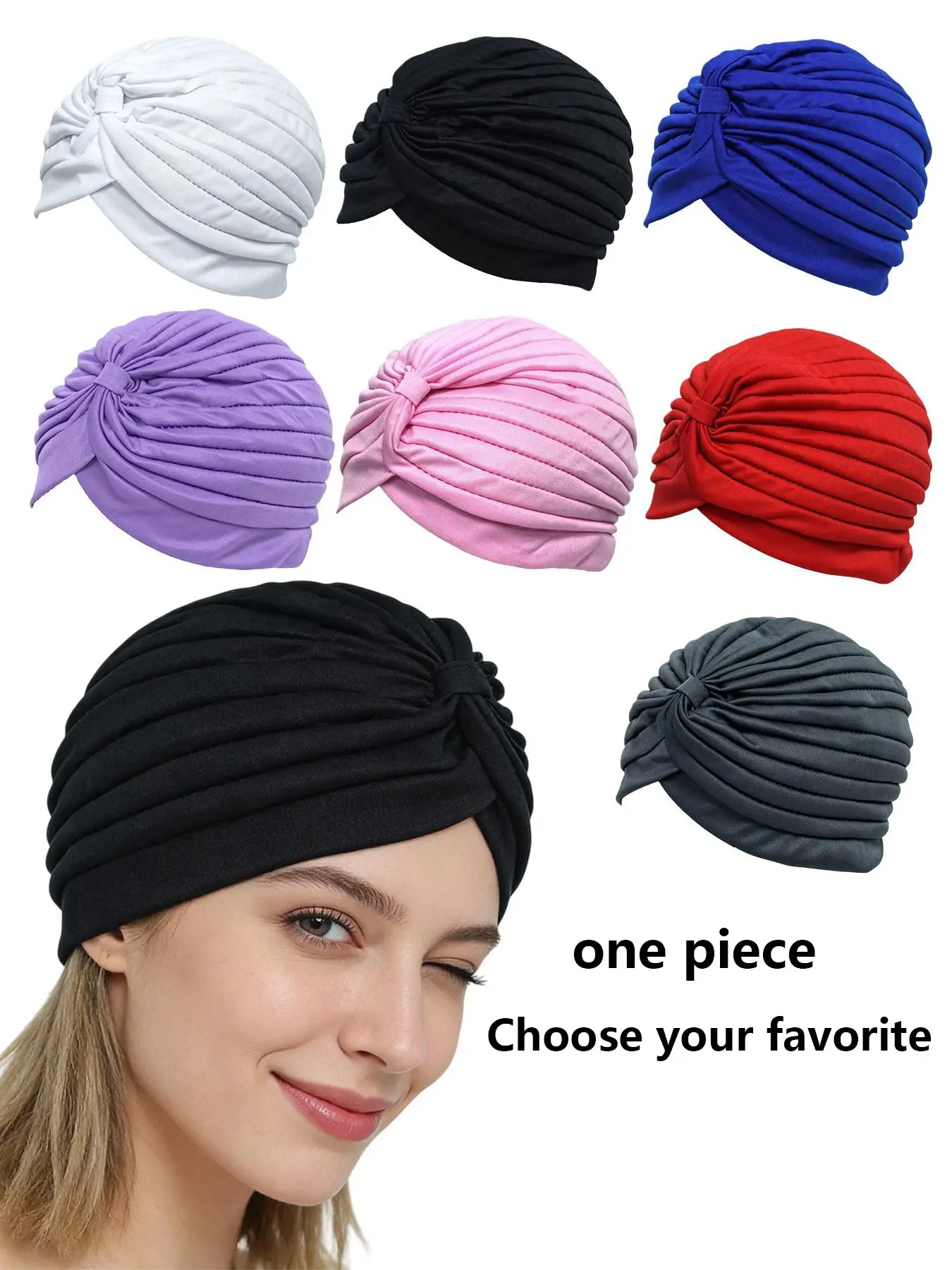 Women's Turban Hat, Chemotherapy Cap, Cancer Headwear, Head Cover, Knit Beanie, Twisted Indian Hat, Casual Fitted Style, Fashion Matching Hat, All Seasons, Christmas Gift