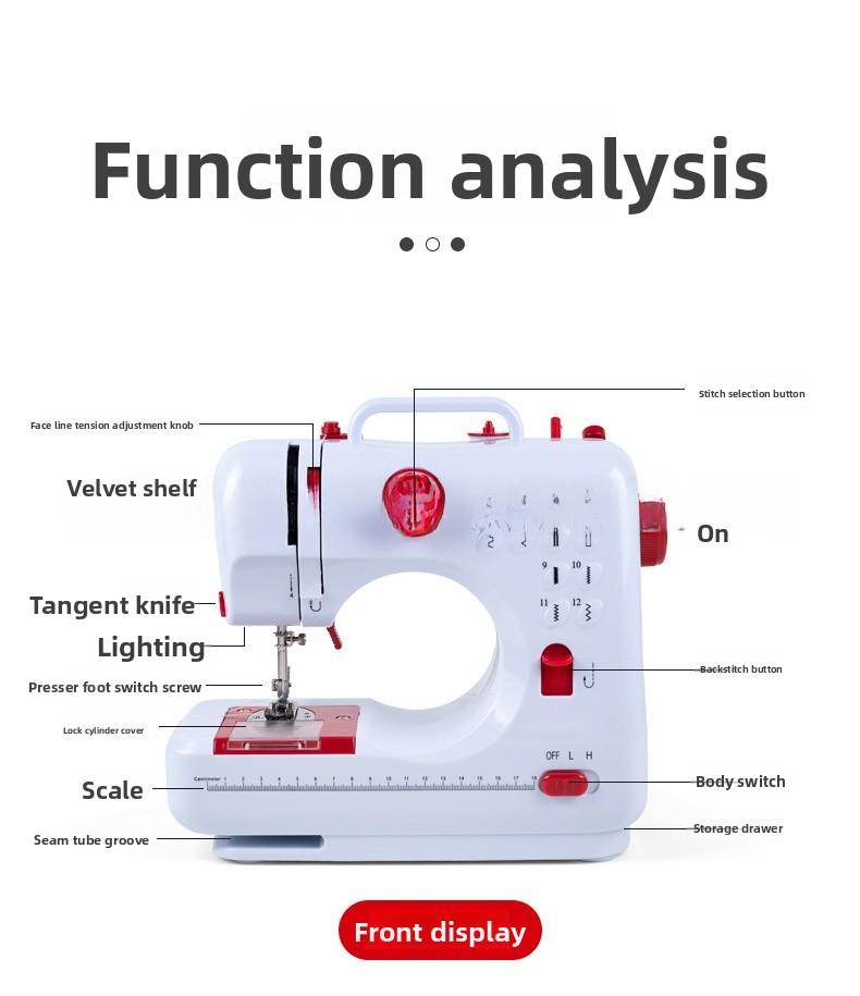 Aolai505 Household Sewing Machine Compact Hemming Buttonhole Straight Line Sewing Aolai505 Household Sewing Machine Compact Hemming Buttonhole Straight Line Sewing