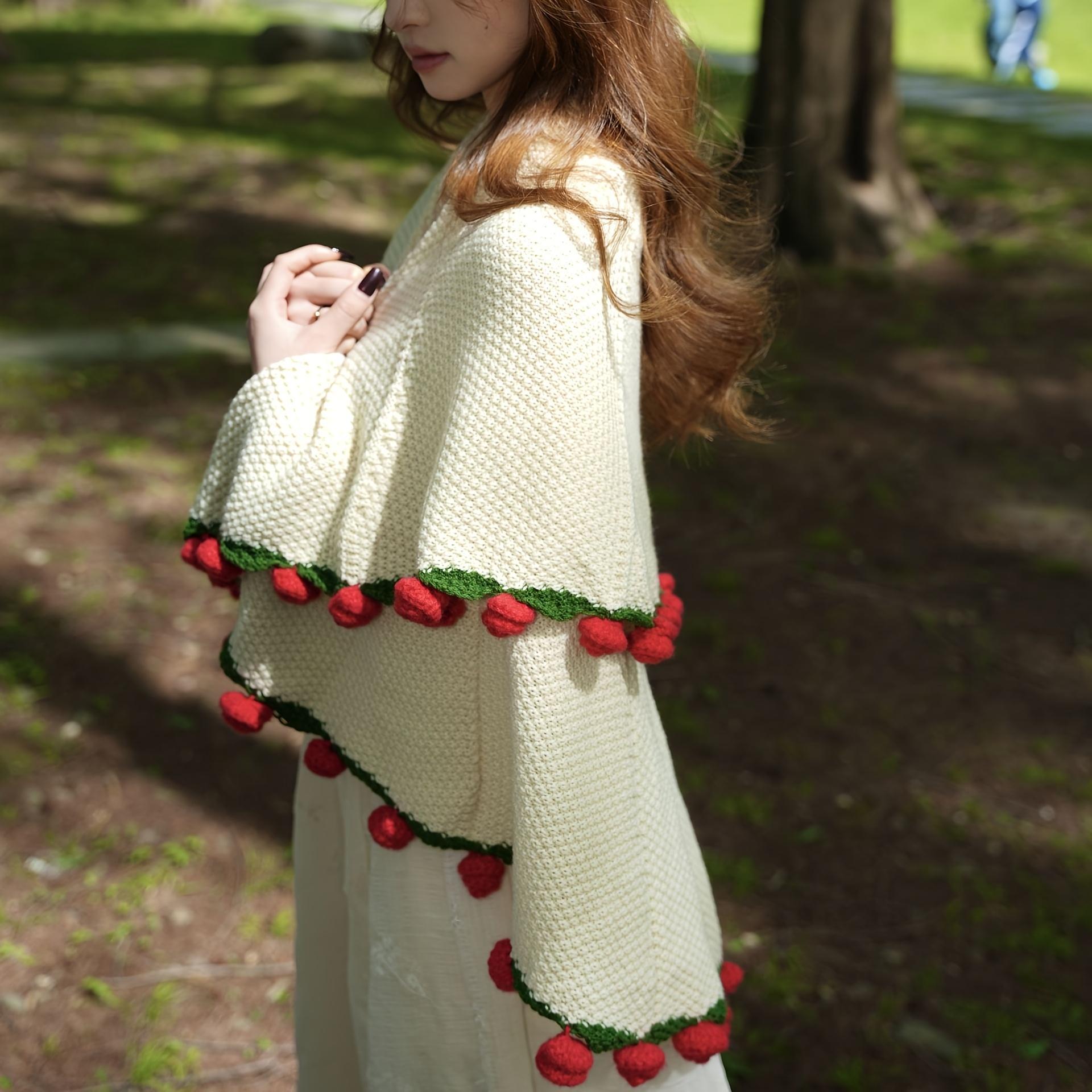 Rose Knitted Blanket, Rose Bouquet Blanket, Valentine's Day Mother's Day Nap Blanket, Sofa Bed Cover, Warm Soft Plush Blanket, Home Comfort Lightweight Travel Camping