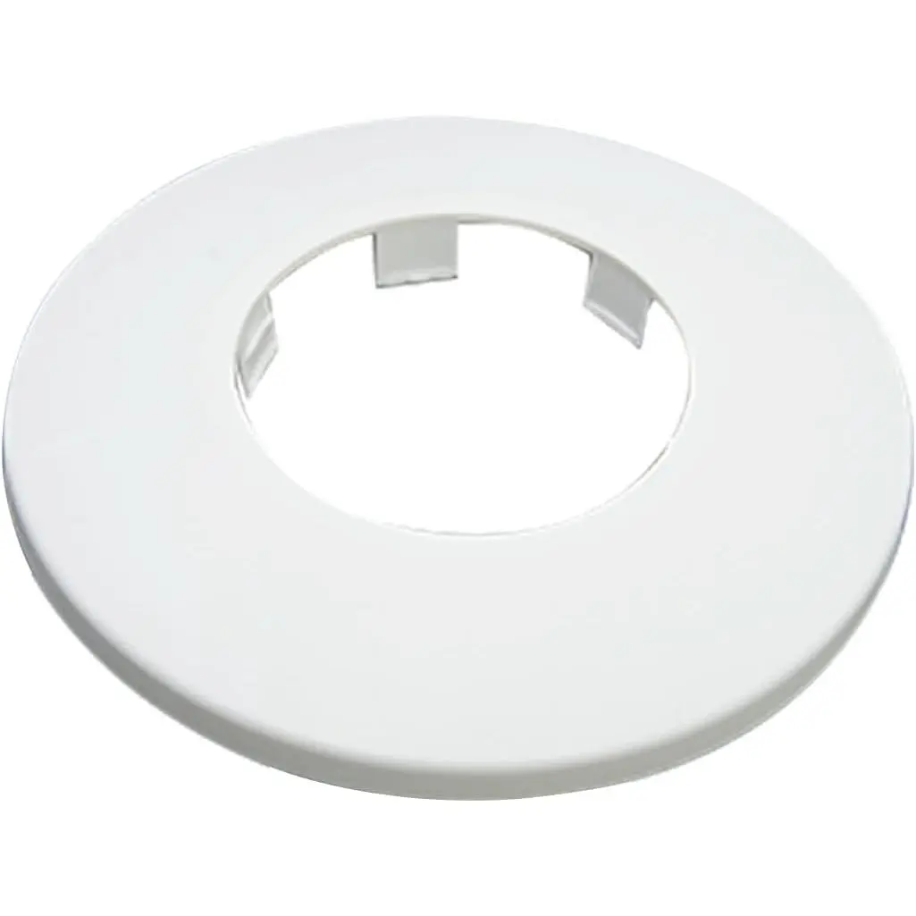 1 count Wall Split Flange for 1.97"/50mm Dia Pipe, ABS Round Escutcheon Plate, Toilet Water Line Cover Plate Plumbing Cover Plates, Pipe Covers for Bathroom Kitchen, Buckle Design, White