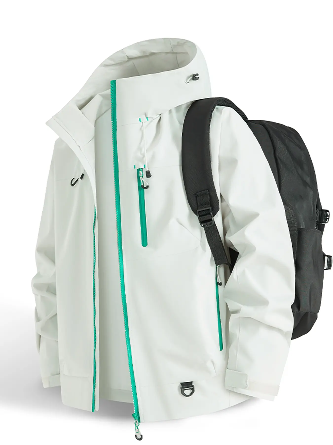 New Outdoor Hooded Hiking Jacket, Couples' Windproof Waterproof Three-Function Coat, Breathable Comfortable Fashion Jacket for Spring & Fall