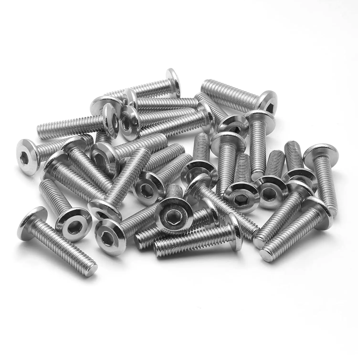 30 count M6x25mm Stainless Steel Flat  Hex Socket Cap  Screws Countersunk Connector Fastener
