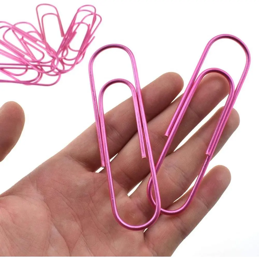 Paperclips 4 inch (100mm)  Paper Clips Sturdy Bright  Vinyl Coated   Tearing The Pages for Bookmark Organize  Office School 14 Pack