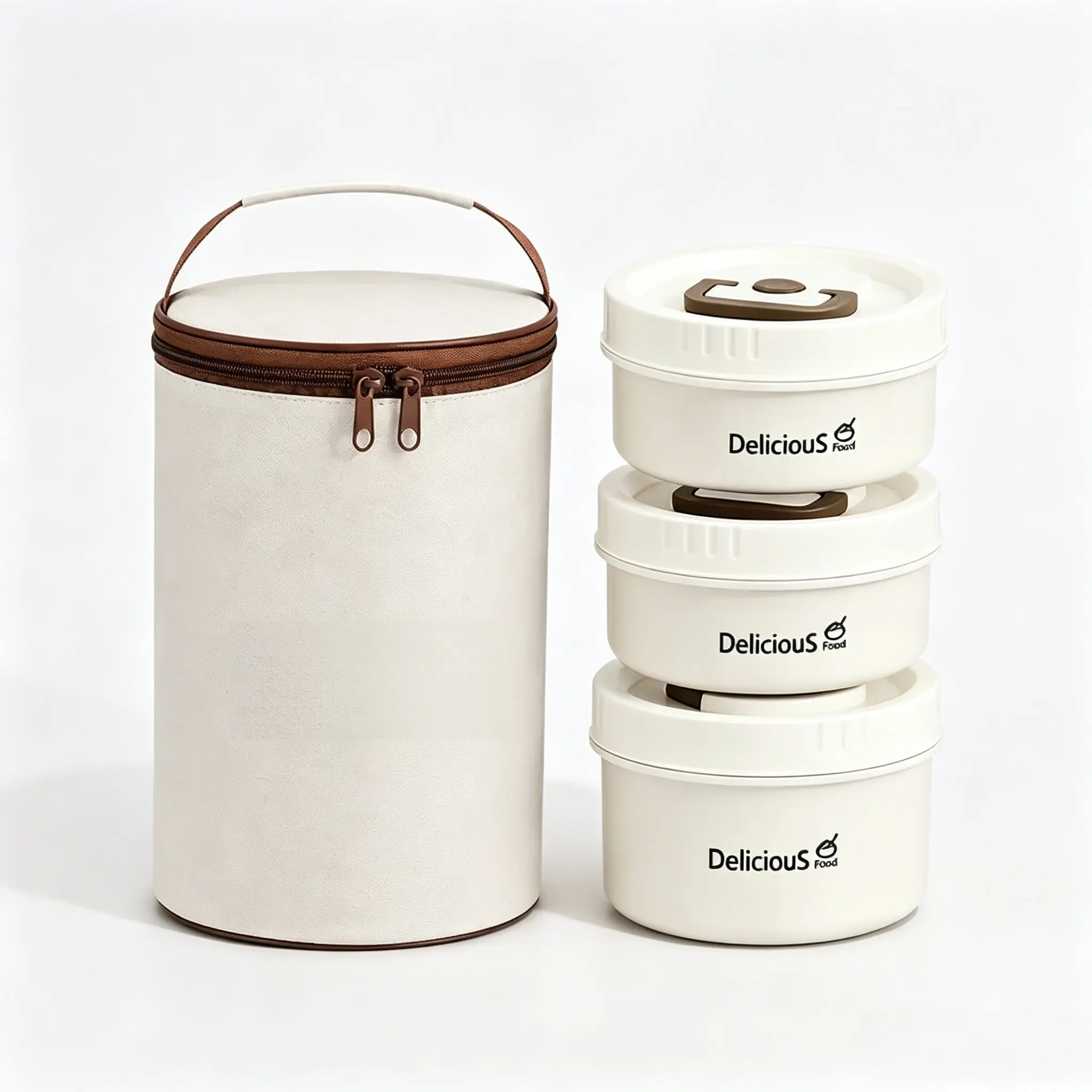 Portable Stainless Steel Insulated Lunch Box, Lid Separated Soup Bowl, Simple Bento Box, Microwave Safe, Sealed Meal Container for Office Workers