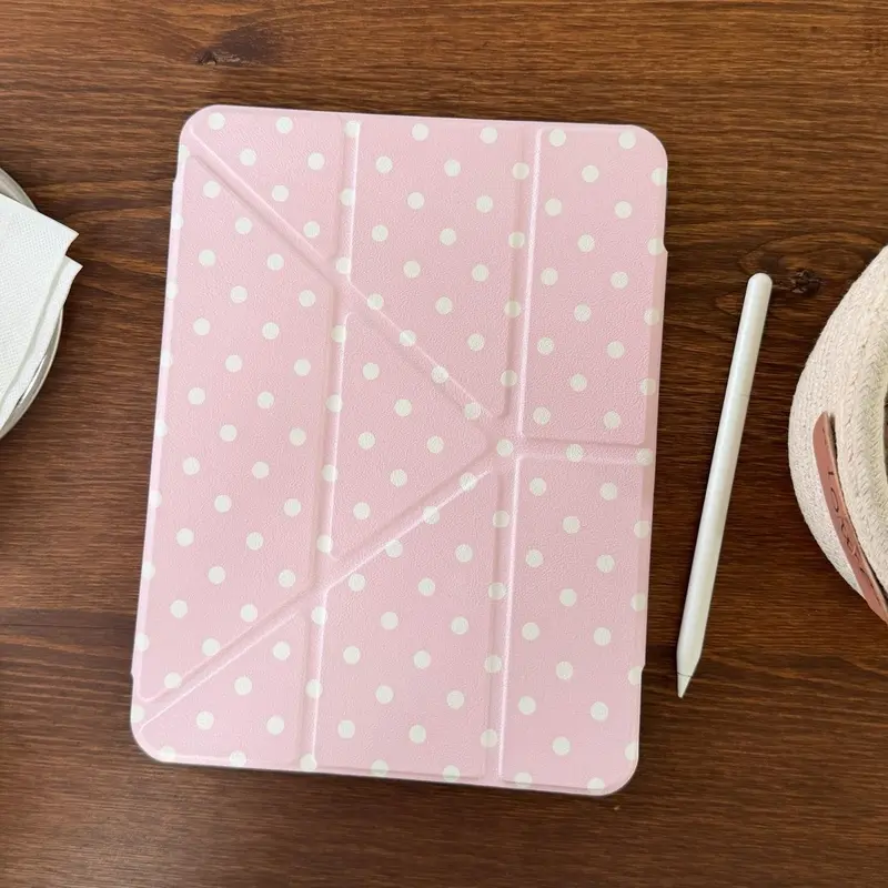 3+Y Foldable Protective Tablet Case Cover with Pen Slot, Acrylic Back Panel, Shockproof, and Bend-Resistant, Fits iPad Pro/air/mini, Fashion Gift for Girls, Tablet Casing (Case Only)