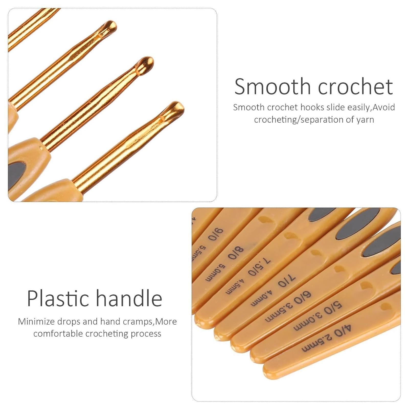 Mixed Size Crochet Needle Set, 8 Counts/set Soft Touch Crochet Hook, Suitable for Home Yarn Crafts, Crochet Gift Kit