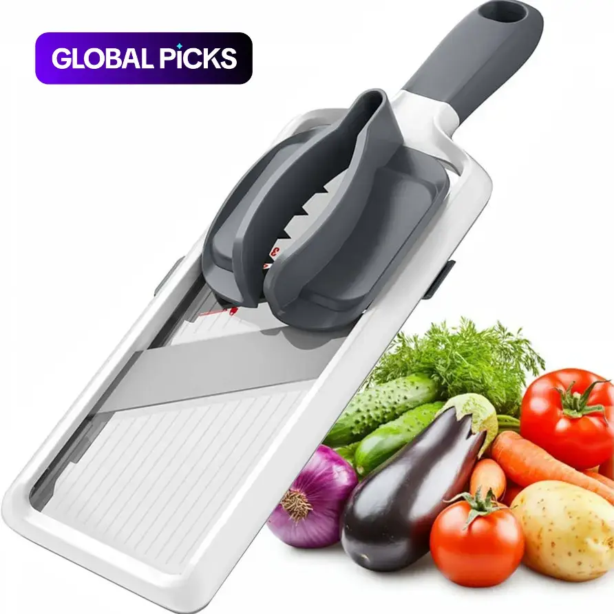 Multifunctional Vegetable Chopper, 1 Count Adjustable Stainless Steel Blade Vegetable Cutter, Fruit & Vegetable Slicer, Kitchen Utensil and Gadget, Vegetable Cutting Slicer, Kitchen Gadgets #GLOBAL PICKS
