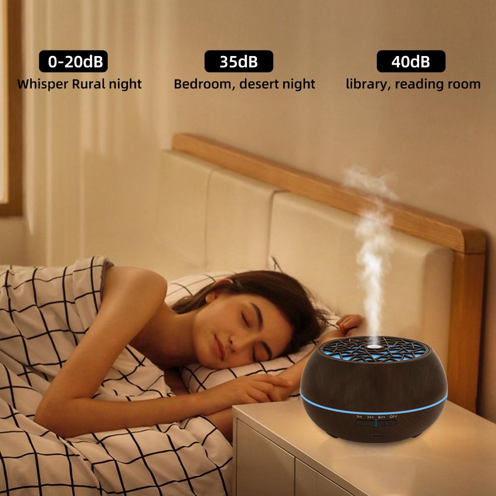 Large 550ml Aromatherapy Diffuser with Remote Control, 6 Blends, 7 LED Colors & Auto Shut-Off , Perfect for Bedroom, Living Room