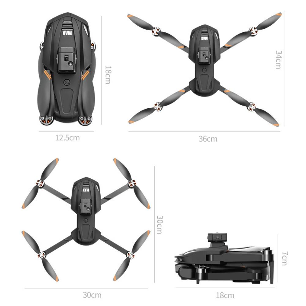 2026 GPS Drone with Screen Controller 360° Rolling, Four-sided Obstacle Avoidance, Dual Cameras, Foldable Design, 2 Batteries | Brushless Motor, Gesture Control, 200m Range & 200m Altitude, Modern Drone Design, One Click fly / Return