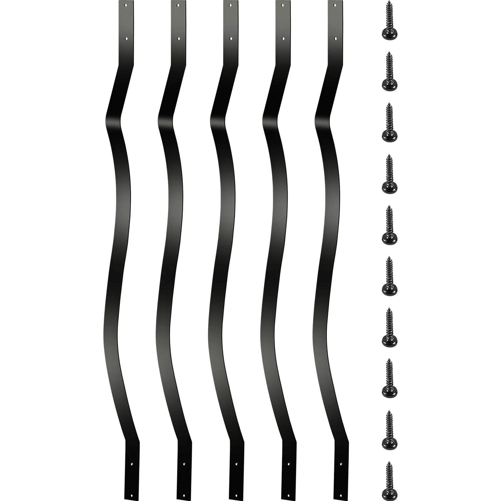 VEVOR Deck Balusters, 51 Pack Metal Deck Spindles, 32.25x1 Staircase Baluster with Screws, Aluminum Alloy Deck Railing for Wood and Composite Deck, Stylish Baluster for Outdoor Stair Deck Porch