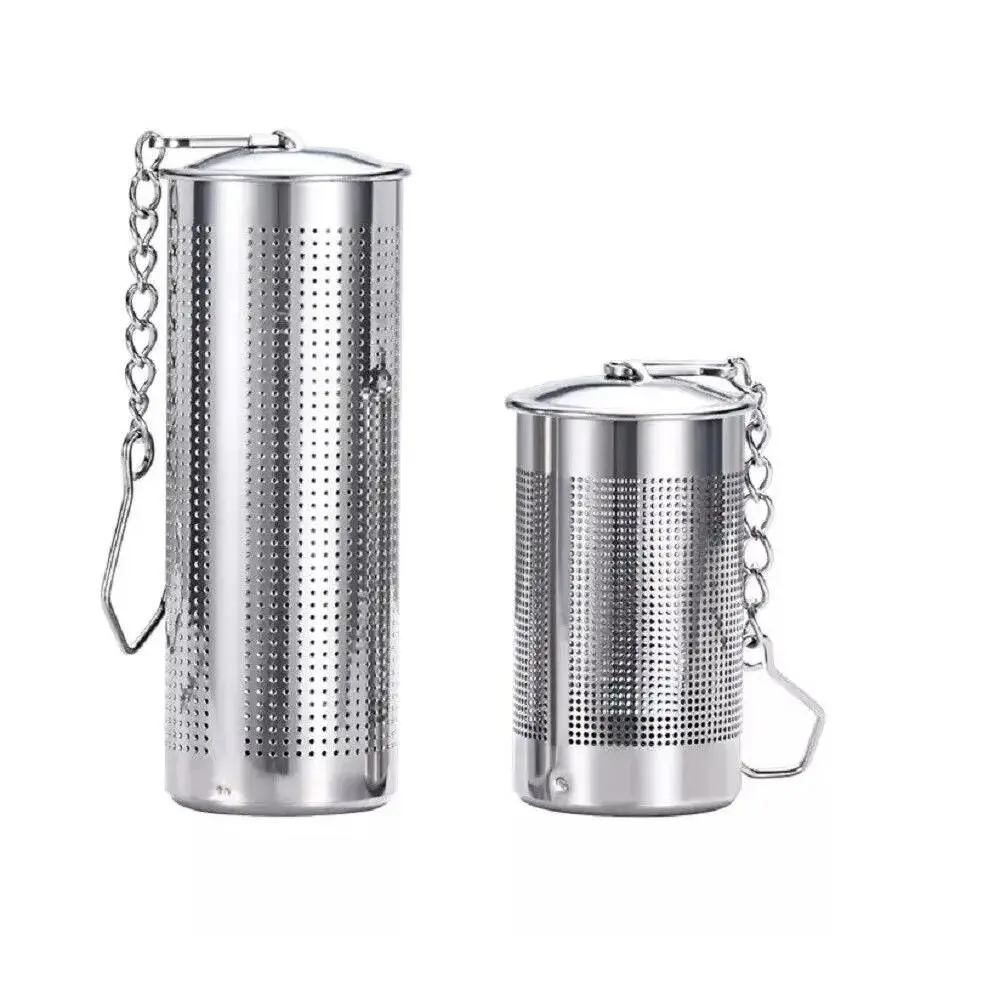 2 Pcs Stainless Steel Tea Infuser & Strainer with Fine Mesh and Chain Hook
