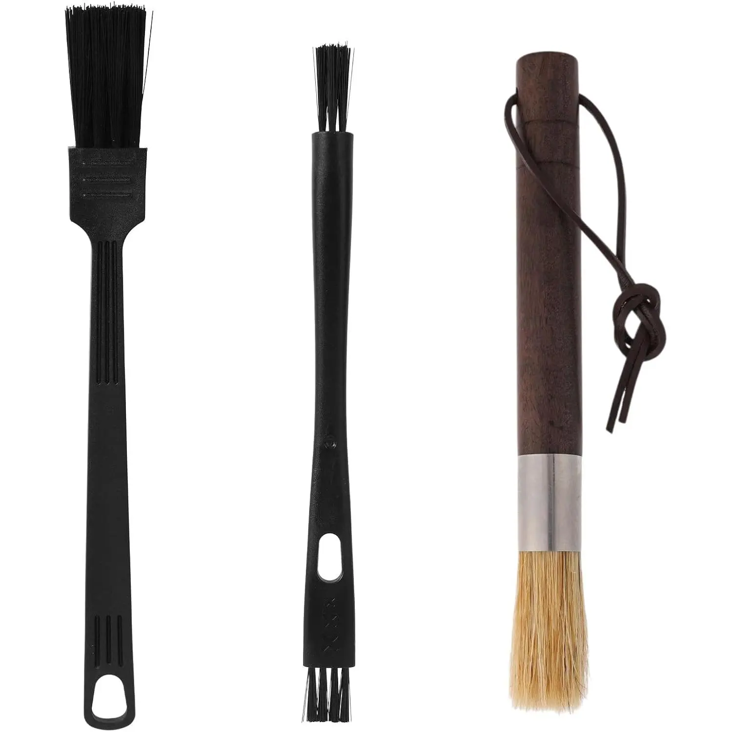 3-Count Coffee Cleaning Brush Set, Multifunctional Cleaning Tools for Kitchen Baristas with Handle and Nylon Bristles for Espresso Machine Maintenance