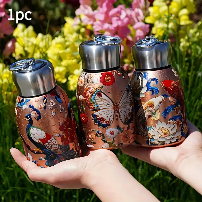 10oz Leak-Proof And Shockproof Insulated Cup! Artistic Stainless Steel Travel Cup, Dual-Purpose (Cold/Hot), A Treasure For Camping, Office, And Commuting!
