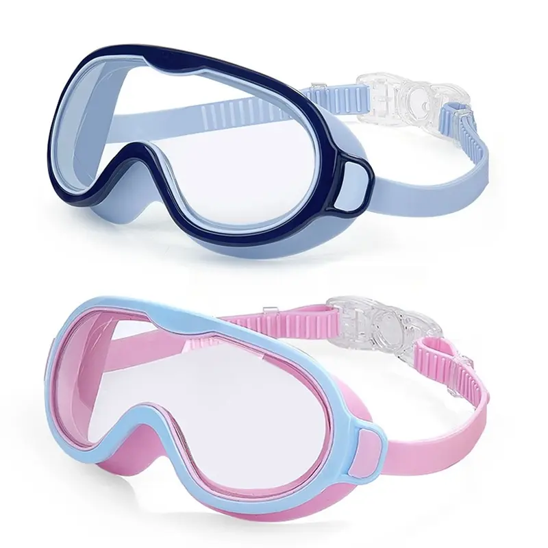 2 Pack Swim goggles for Kids 3-15, Anti-Fog Anti-UV Wide Vision Waterproof, No leak Swimming goggles for Boys Girls