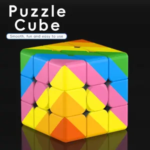 3x3 Six-Color Cube, Colorful Puzzle Cube, 3x3x3 Speed Cube, Magic Cube, Brain Teaser Toy, Enhances Thinking Skills, Boys and Girls Toy