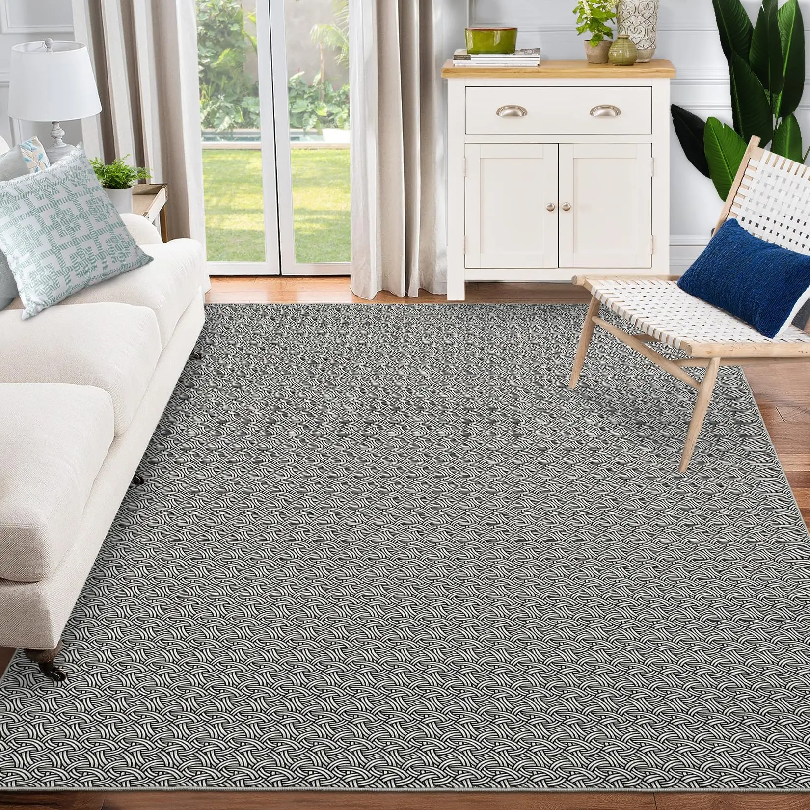 Area Rug,5 x 7 Rugs for Living Room,Living Room Rug,Washable Modern Rug,Non-Slip Low Pile Throw Soft Rugs with Rubber Backing, Kitchen Rugs,Vintage Rugs,Carpet for Dining Room Living Room Bedroom .
