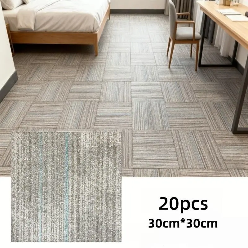 20pcs Self-Adhesive Carpet Floor Stickers, Waterproof Durable, DIY Design for Bedroom Kitchen Living Room Bathroom Renovation