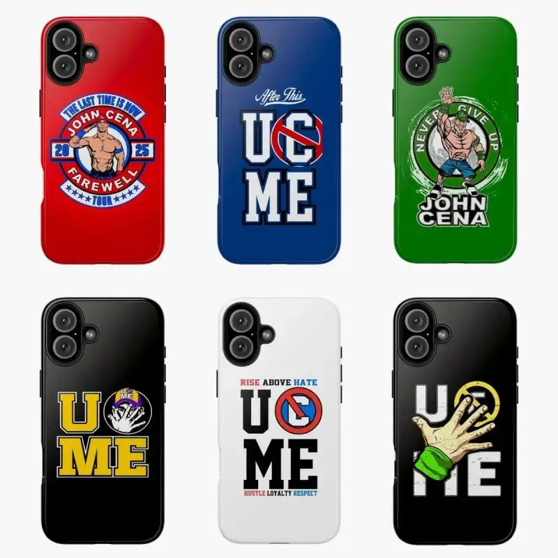 6 Styles John Cena Farewell Collection Glossy 2-In-1 Protective Phone Case For iPhone 17-11 (Pro Max, Pro Plus) & Samsung S26-23 Drop-Resistant Safety Case