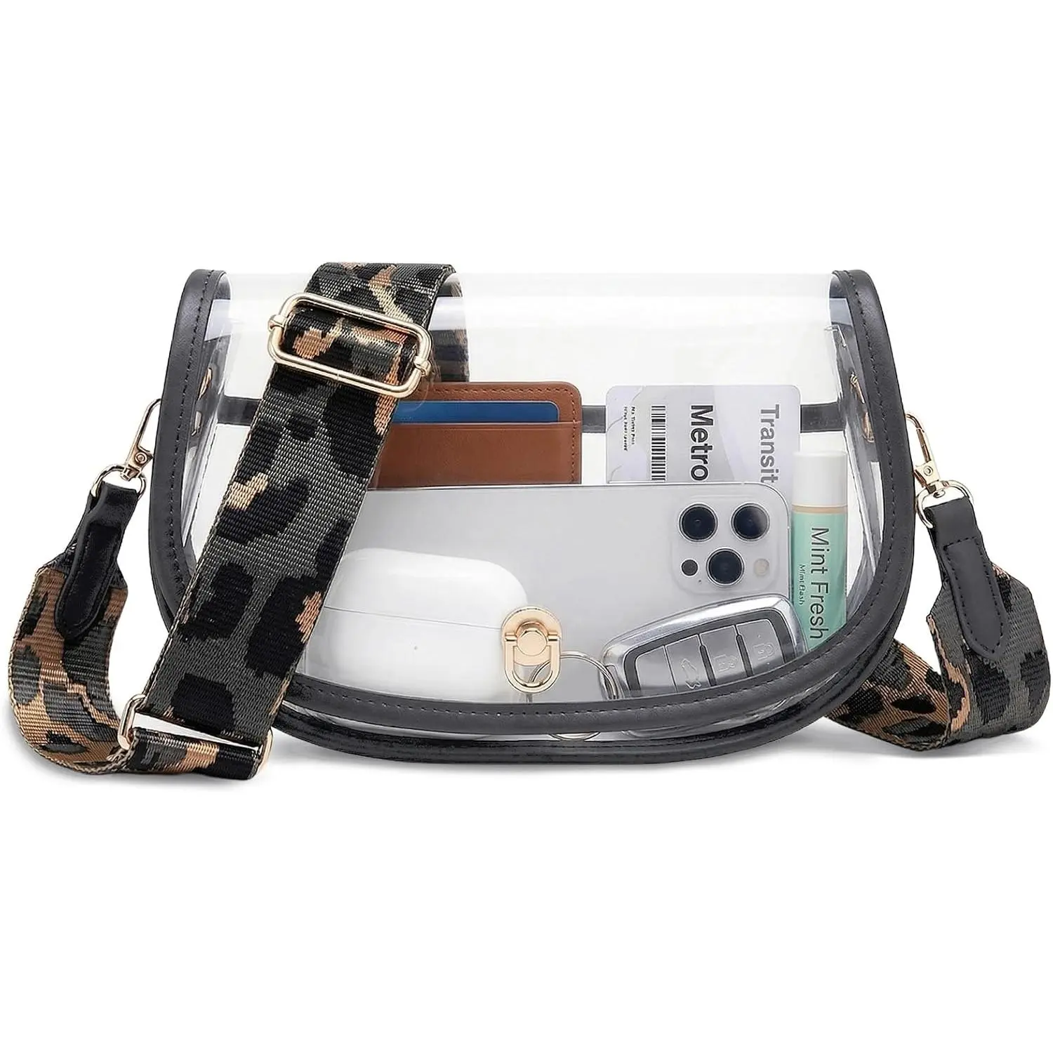 Clear Bag for Stadium Events, Clear Purse Crossbody Bag for Women